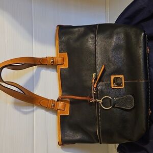 Dooney & Bourke Pebble Leather Convertible Shopper Tote